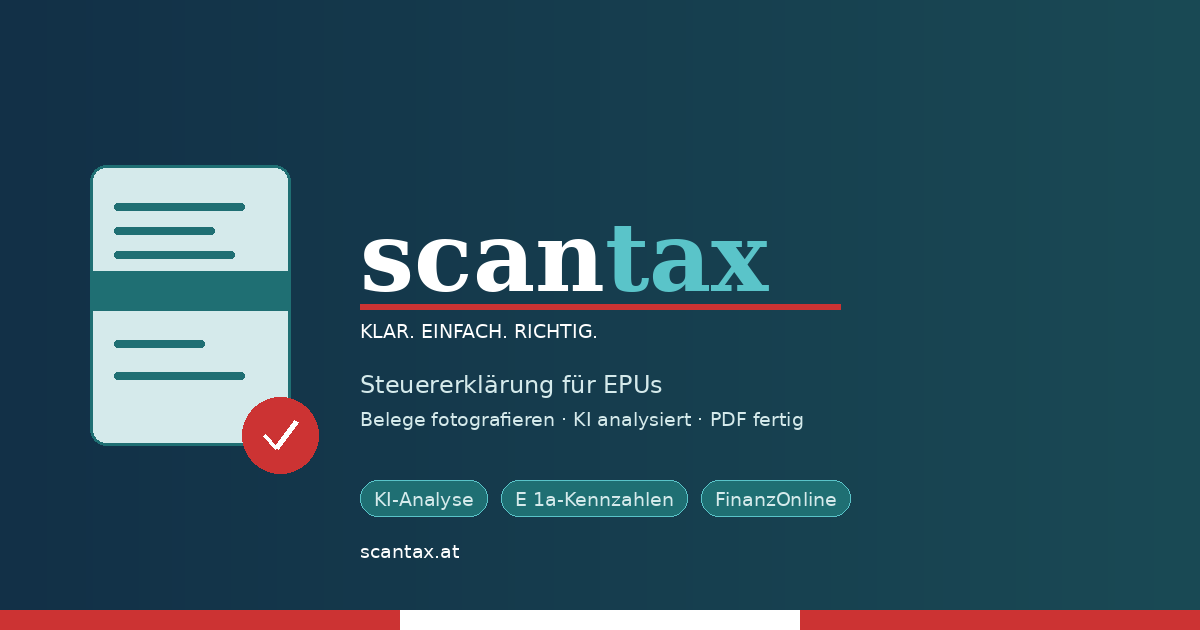 scantax – Steuererklärung für EPUs